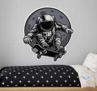 Schaatser astronaut fotobehang zelfklevend