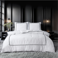 Dekbedovertrek Percale-Katoen - Brata - Wit - Lits-Jumeaux (240x220 Cm) - Taupe Microvezel - Effen - Sleeptime Fresh - Dekbed-Discounter.nl