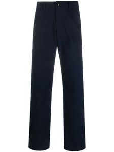 AMI Paris pantalon en coton à coupe droite - Bleu