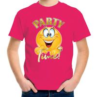 Verkleed T-shirt voor jongens - Party Time - roze - carnaval - feestkleding voor kinderen