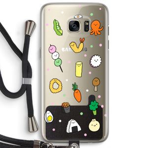 Happy bento friends: Samsung Galaxy S7 Edge Transparant Hoesje met koord