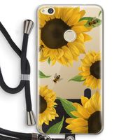 Sunflower and bees: Huawei Ascend P8 Lite (2017) Transparant Hoesje met koord