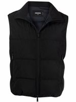 DSQUARED2 gilet matelassé à logo imprimé - Noir