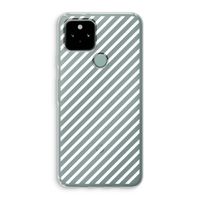 Strepen zwart-wit: Google Pixel 5 Transparant Hoesje