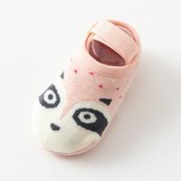 Baby sokken pasgeboren cartoon Terry katoen kinderen herfst winter antislip sokken maat: M (Pink Dog)