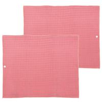 Afwas afdruipmat keuken - 2x - absorberend- microvezel - roze - 40 x 48 cm