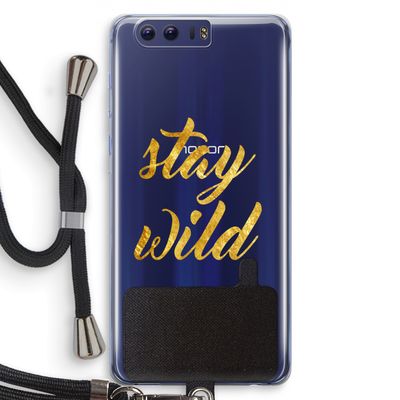 Stay wild: Honor 9 Transparant Hoesje met koord