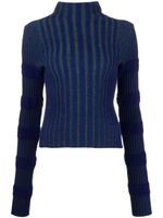 Paula Canovas del Vas pull en maille nervurée - Bleu