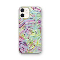 Tropical Palms Blue: iPhone 12 Transparant Hoesje