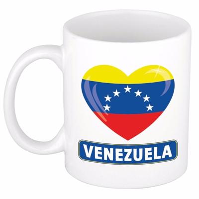 Koffie mok met vlag Venezuela - drinkbeker - Venezuelaanse vlag - 300 ml - supporters