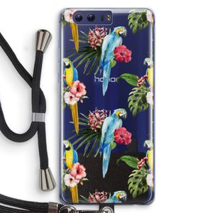 Kleurrijke papegaaien: Honor 9 Transparant Hoesje met koord