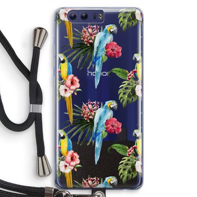 Kleurrijke papegaaien: Honor 9 Transparant Hoesje met koord
