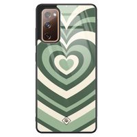 Samsung Galaxy S20 FE glazen hardcase - Hart swirl groen