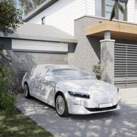 VidaXL Autohoes half met haken l zilverkleurig