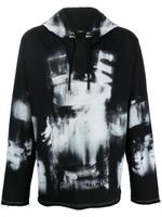 Balmain hoodie à imprimé graphique - Noir - thumbnail