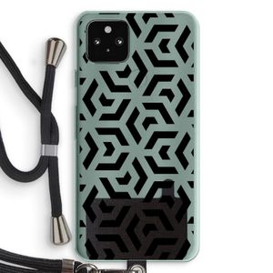 Crazy pattern: Pixel 5a 5G Transparant Hoesje met koord