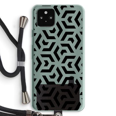 Crazy pattern: Pixel 5a 5G Transparant Hoesje met koord
