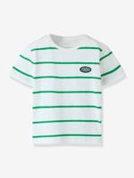 T-shirt voor jongens met streepjesmotief NAME IT wit