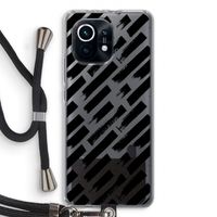 Zwarte vegen: Xiaomi Mi 11 Transparant Hoesje met koord