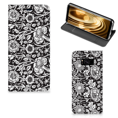 Samsung Galaxy S8 Smart Cover Black Flowers Samsung Galaxy S8 Smart Cover Black Flowers