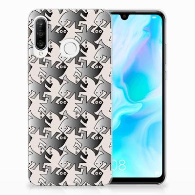 Huawei P30 Lite | TPU Hoesje | Salamander Grey