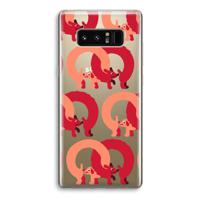 Dogs: Samsung Galaxy Note 8 Transparant Hoesje - thumbnail