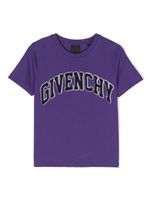 Givenchy Kids t-shirt en coton à logo appliqué - Violet