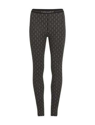 Icebreaker Merino 260 Vertex On-Piste Thermobroek Dames Black/Snow L