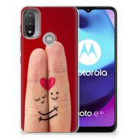 Motorola Moto E20 | E40 Silicone Back Cover Liefde - Origineel Romantisch Cadeau