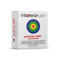Quatrase 5000 - 36 Capsules | FODMAP Enzymenmix | Verteren van Lactose, Fructose, Fructanen & Galactanen en Sucrose | Intoleran