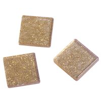205x stuks Glitter mozaiek steentjes goud van 1 cm   -