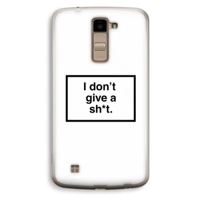 Don't give a shit: LG K10 (2016) Transparant Hoesje