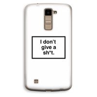 Don't give a shit: LG K10 (2016) Transparant Hoesje
