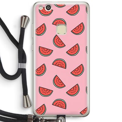 Watermeloen: Huawei Ascend P10 Lite Transparant Hoesje met koord