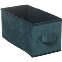 Opbergmand/kastmand 7 liter petrol groen polyester 31 x 15 x 15 cm   -