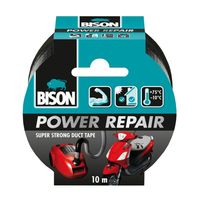 1x Bison power repair tape zwart 10 meter