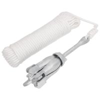 VidaXL Anker met touw inklapbaar 2,5 kg smeedijzer zilverkleurig