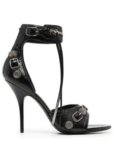 Balenciaga sandales Cagole 110 mm en cuir - Noir