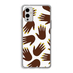 Hands dark: OnePlus 9 Transparant Hoesje