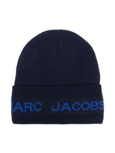 Marc Jacobs Kids bonnet à logo imprimé - Bleu