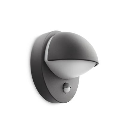June buitenwandlamp met sensor antraciet - Philips