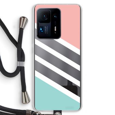 Strepen pastel: Xiaomi Mi Mix 4 Transparant Hoesje met koord