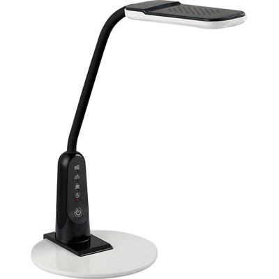 LED Bureaulamp - Aigi Diplo - 6W - Aanpasbare Kleur - Dimbaar - Rechthoek - Mat Zwart - Kunststof