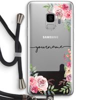 Rozen: Samsung Galaxy S9 Transparant Hoesje met koord