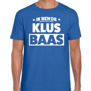 Hobby t-shirt klus baas blauw voor heren - klus liefhebber shirt