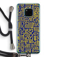 Majorelle Blue Print: Huawei Mate 20 Pro Transparant Hoesje met koord