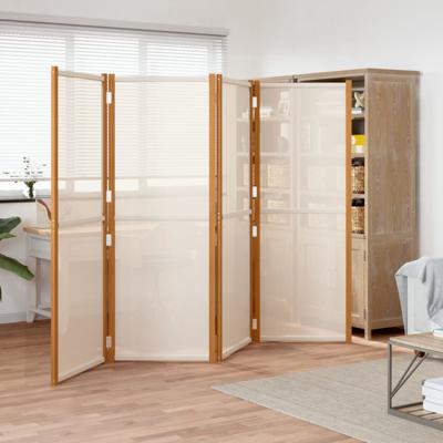Kamerscherm met 4 panelen 280x180 cm crèmewit