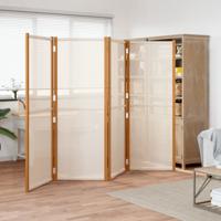 Kamerscherm met 4 panelen 280x180 cm crèmewit - thumbnail