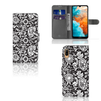 Huawei Y6 (2019) Hoesje Black Flowers