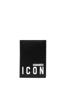 DSQUARED2 porte-cartes à imprimé Icon - Noir